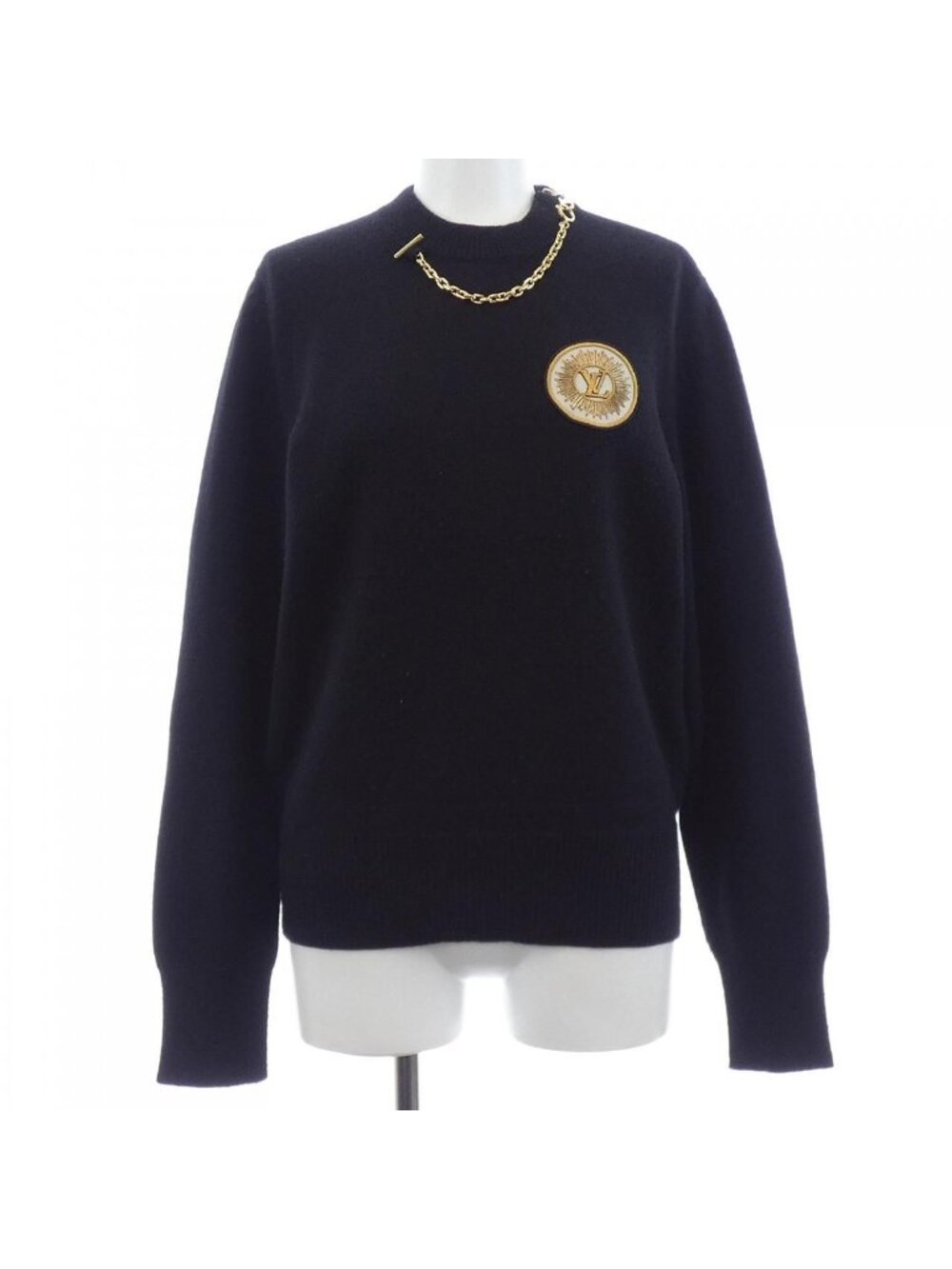Louis Vuitton Chain Detail Patch Sweater Knit